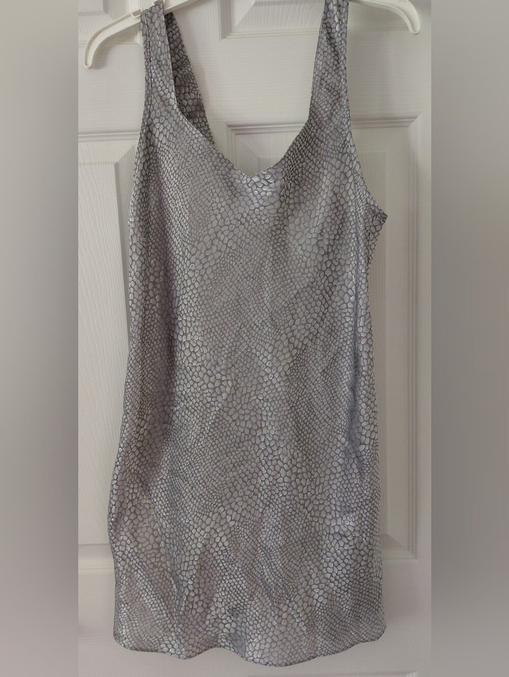 Inner Most Silver Grey Textured Slip Nighty